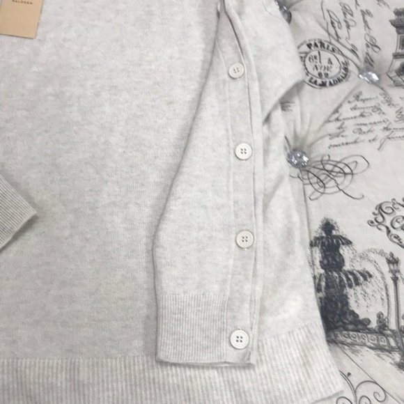 Halogen Wool & Cashmere Button Sleeve Sweater - Picture 5 of 6